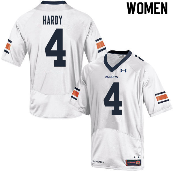 Auburn Tigers Women's Jay Hardy #4 White Under Armour Stitched College 2020 NCAA Authentic Football Jersey JQI0674BJ